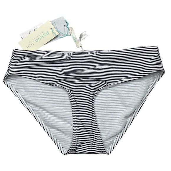 NEW SEA LEVEL Striped Bikini Bottoms in Night Sky - 6 - Picture 2 of 3